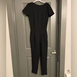 REISS button back black jumpsuit size 2